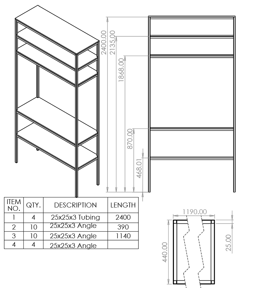 Custom shelving unit